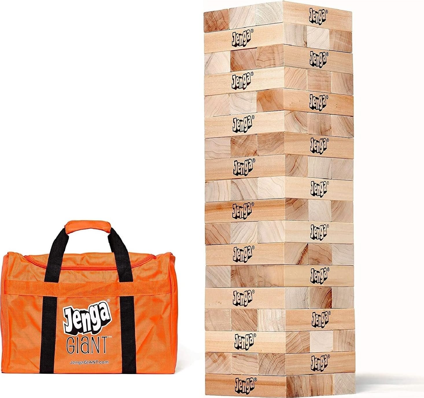 Jenga GIANT – Hardwood Blocks – Stacks to Over 5 feet – Officially Licensed – JS7