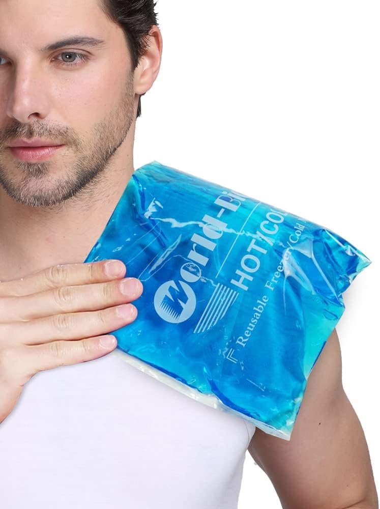 Extra Large Gel Ice Pack for Injuries – Reusable Hot & Cold Compress for Back, Shoulder, Knee & Neck Pain Relief, Long-Lasting Cold, Flexible Therapy Pack, Post-Surgery Recovery, 12.4″ x 8.3″