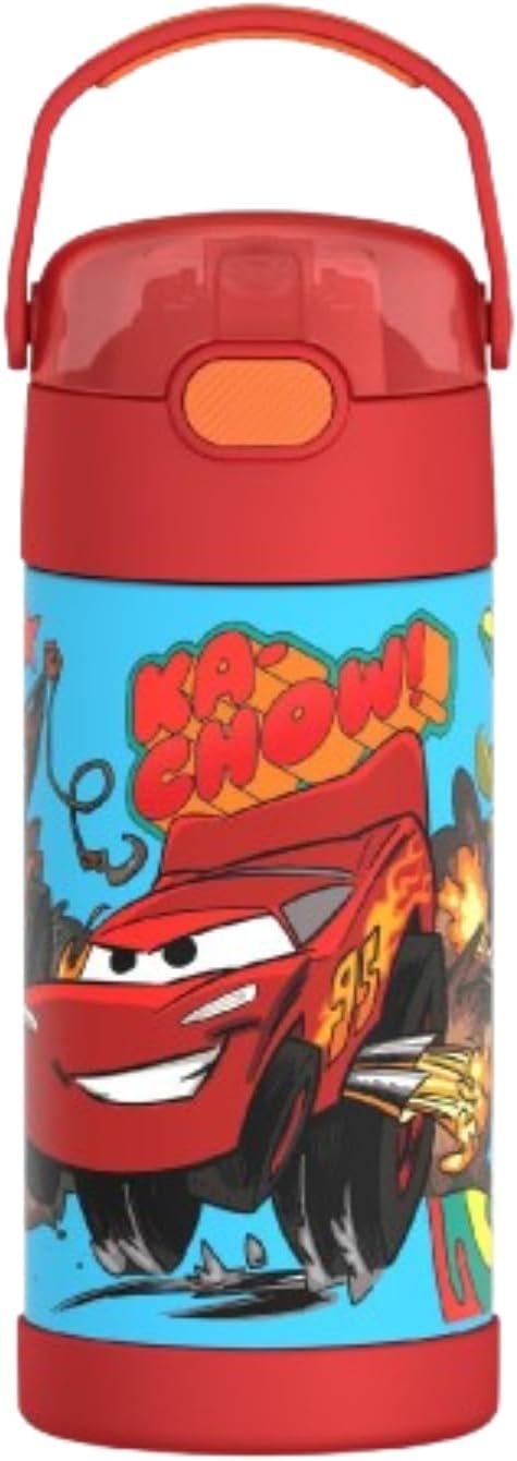 THERMOS FUNTAINER Water Bottle with Straw, 12oz, Cars
