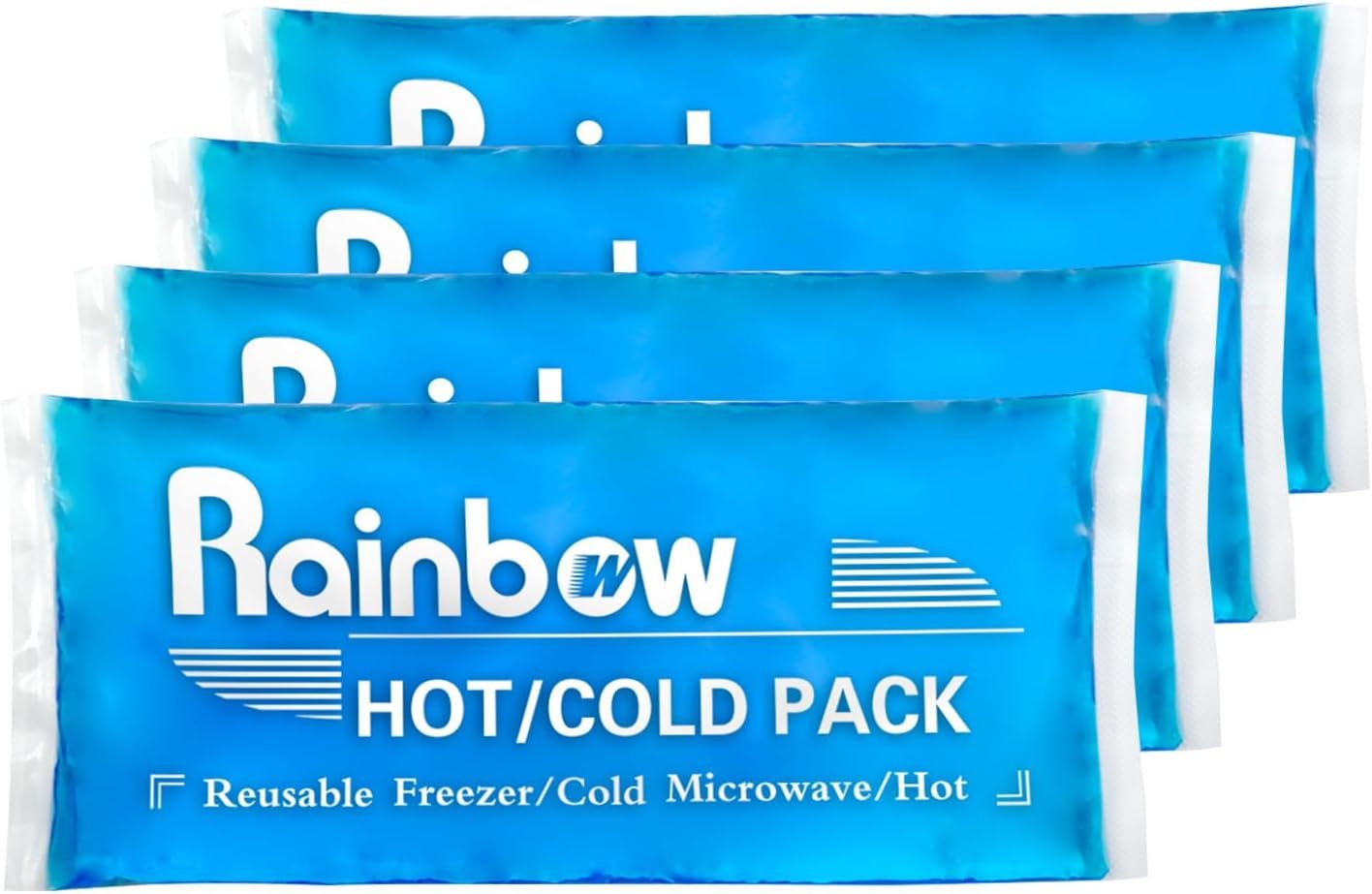 Gel Ice Packs for Injuries, 9.8″ x 4.3″, 4 Packs