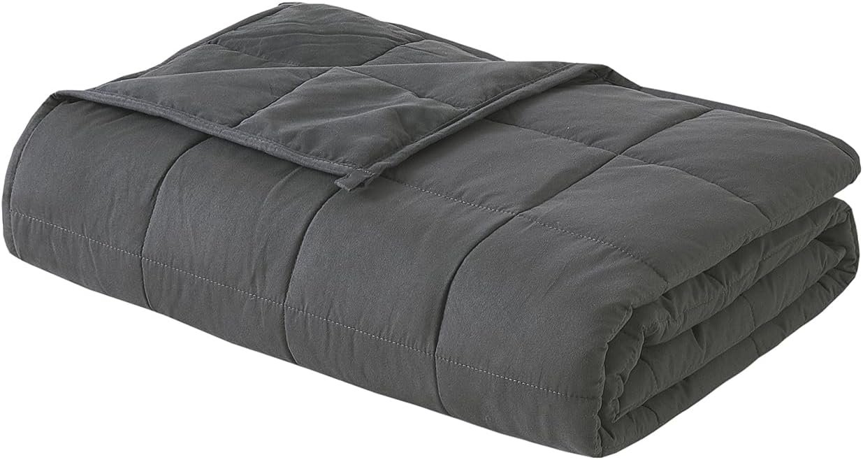 Weighted Blanket 5lbs 40″x60″ Cooling for Adult All-Season Soft Grey