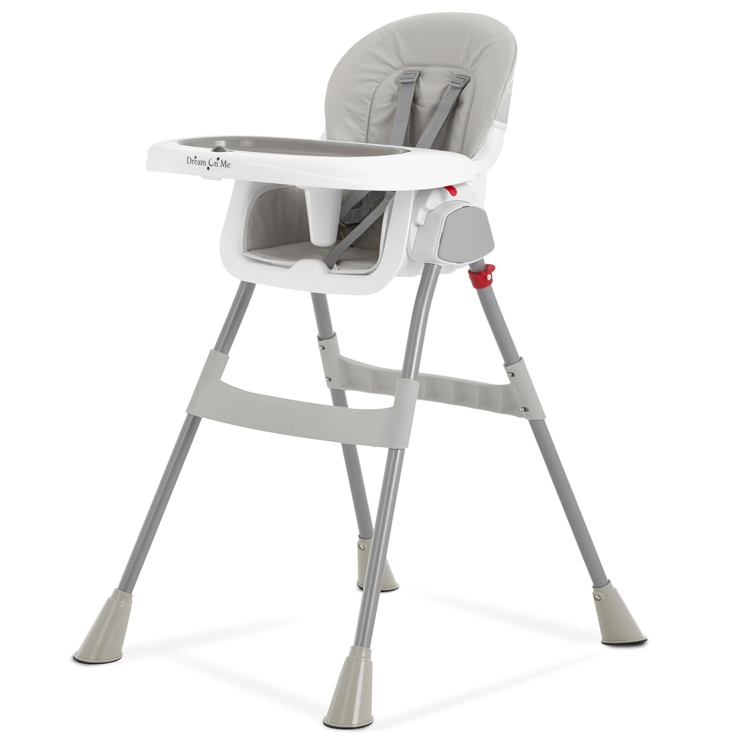 Dream On Me TableTalk 2-in-1 Convertible High Chair, 5-Point Harness, Gray