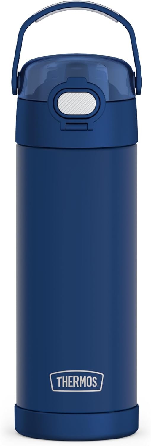 THERMOS FUNTAINER Water Bottle with Spout, 16oz, Navy