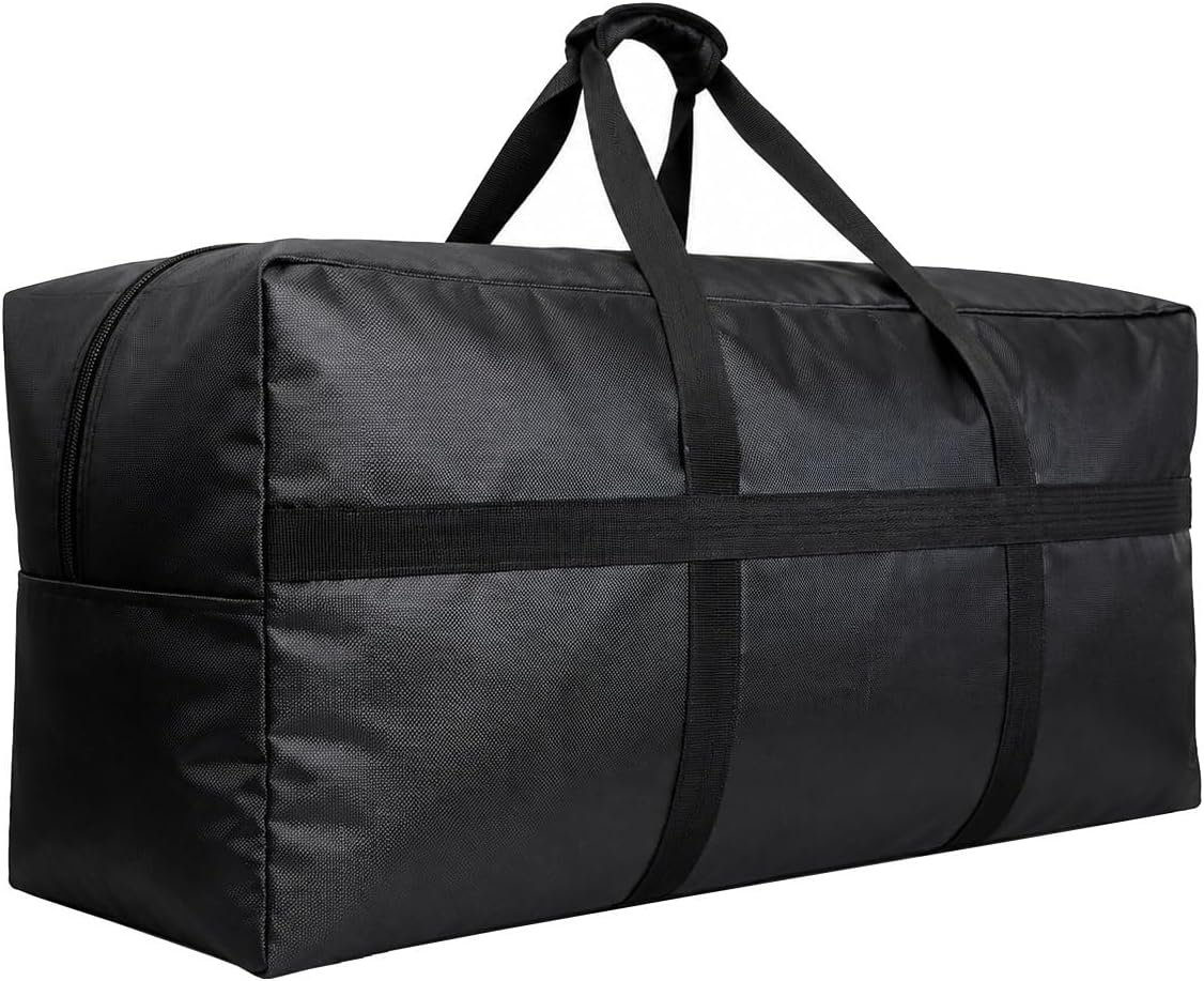 Extra Large Duffle Bag for Travel, Big XL Foldable Duffel Black