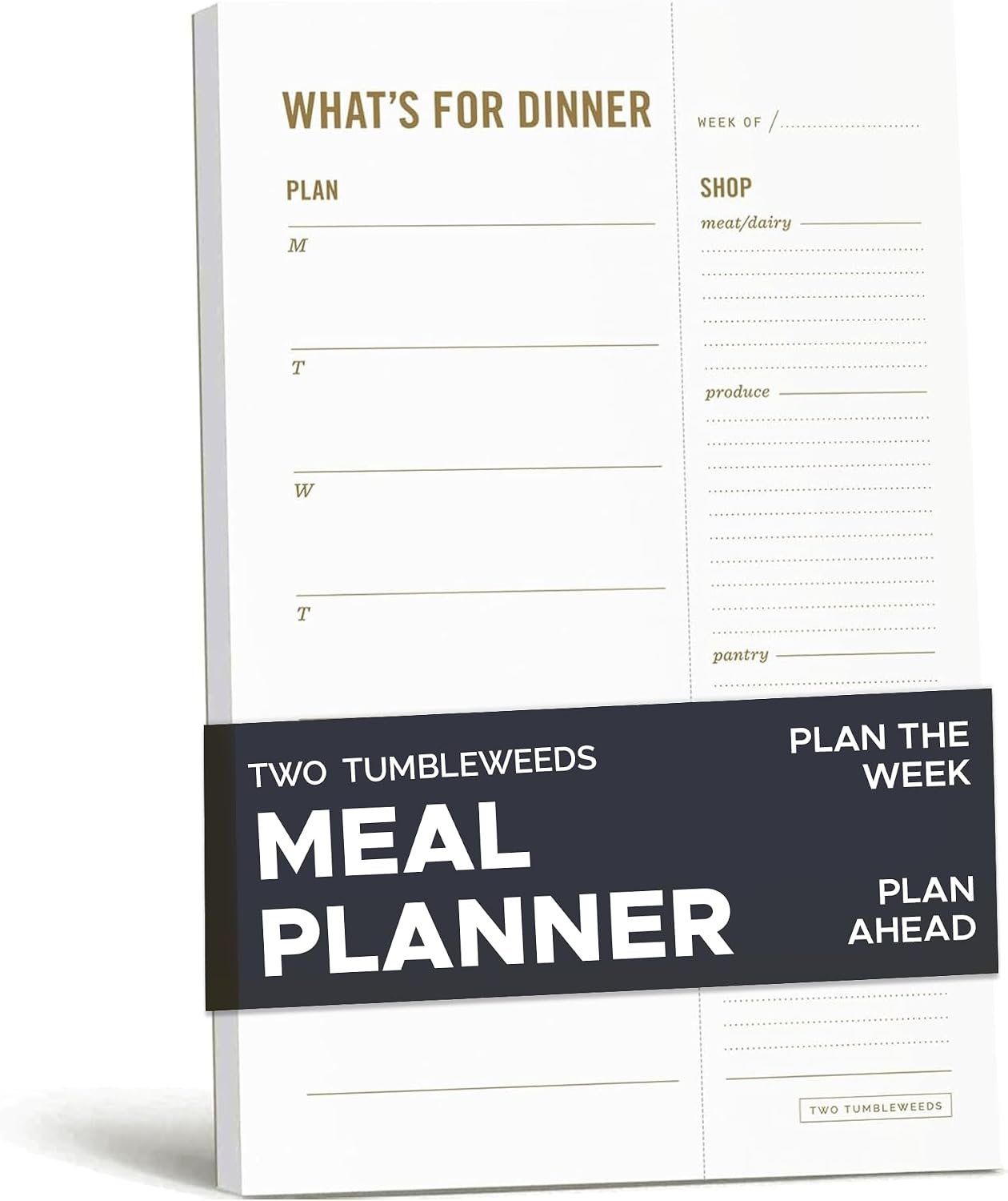 Meal Planning Notepad – What’s for Dinner Weekly Meal Planner and Grocery List Magnet Pad with Tear-Off Shopping List – Family Dinner Menu for Fridge & Meal Prep – 6×9” – 50 Sheets