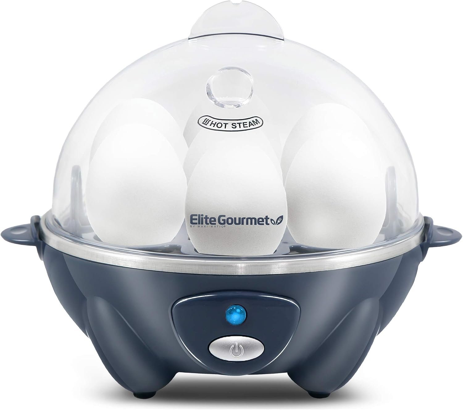 Elite Gourmet 7-Egg Rapid Egg Cooker, BPA-Free, Poacher/Omelet Maker