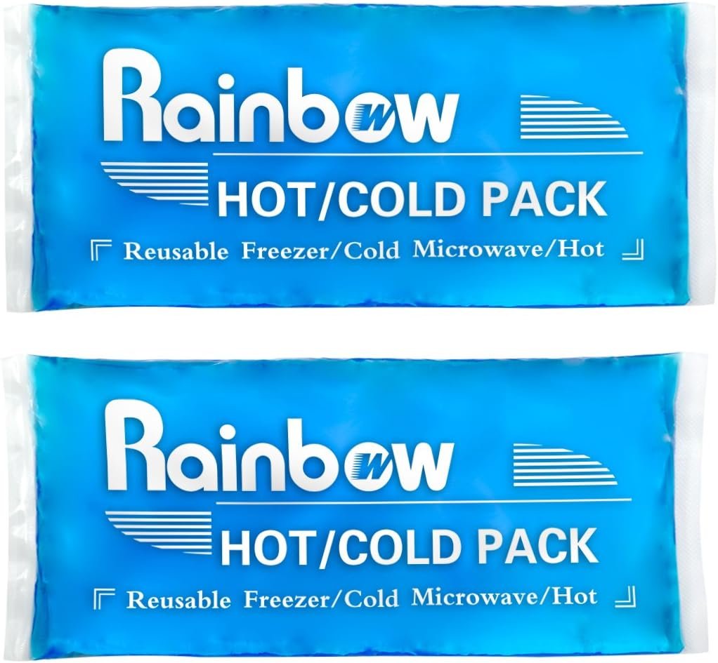Soft Ice Packs Reusable Gel Pack 2, Hot and Cold Gel Ice Packs for Injuries, Headaches, Joint Pain Relief, Comfort Ice Pack Flexible Therapy on Neck, Ankle, Knee, Leg, Shoulder, Elbow, Wrist, Feet