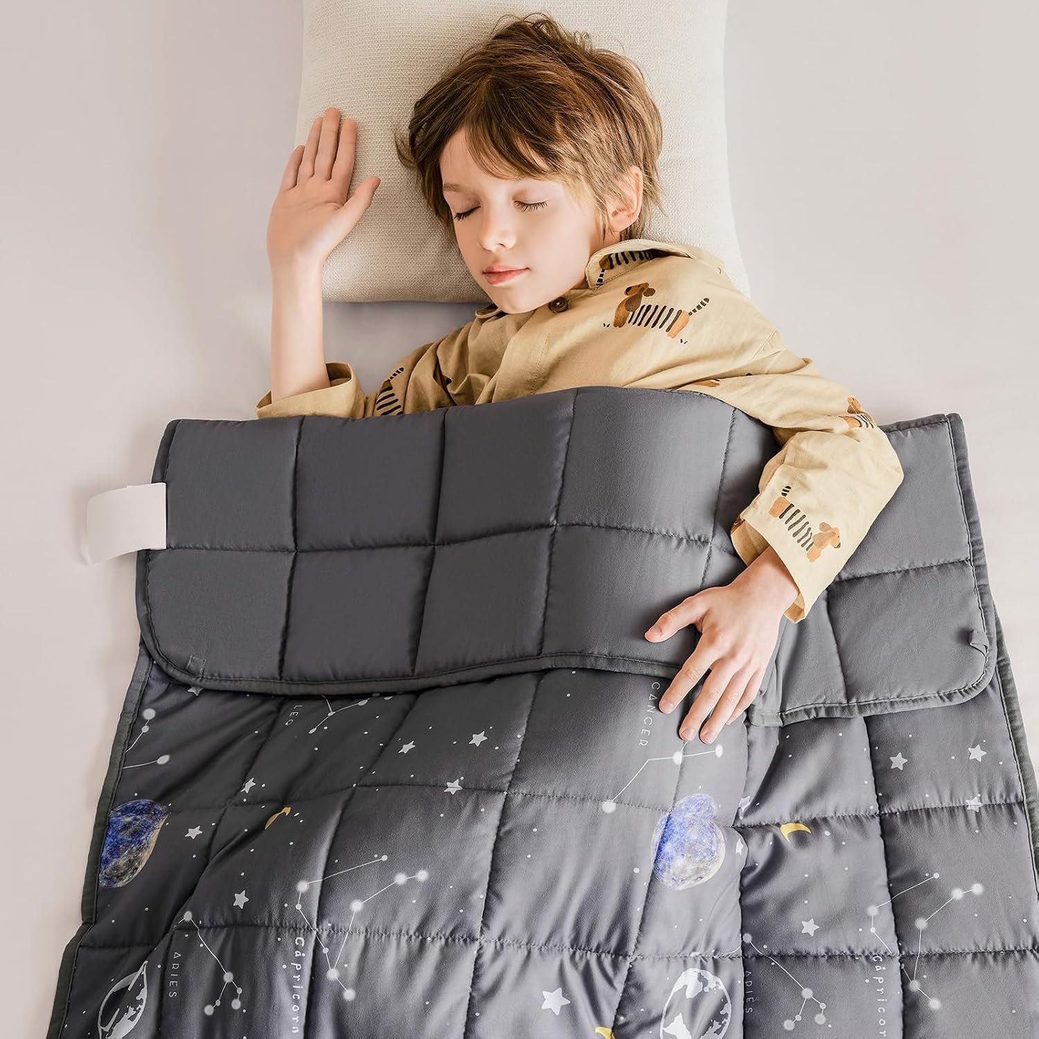 Topcee Weighted Blanket (7 lbs, 40″ x 60″) Cooling Throw Heavy Blanket for Sleeping Apply to 40-60 lbs, Soft Thick Breathable Blanket with Glass Bead, Easy Care