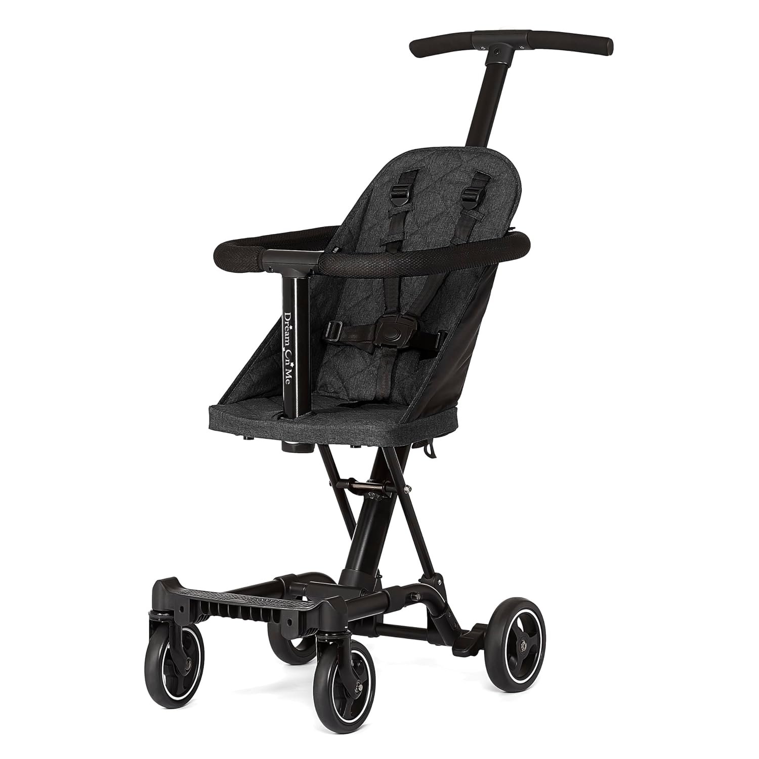 Dream On Me Coast Rider Lightweight Travel Stroller, 45 Lb Limit, Black