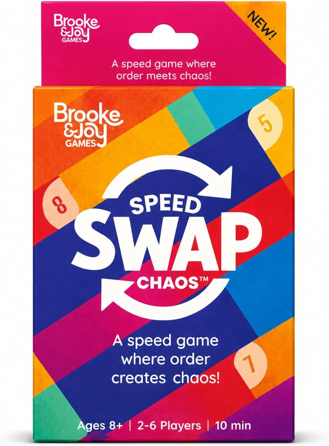 Brooke & Joy Games – Speed Swap Chaos – Where Order Creates Chaos! Fast, Fun Family Card Game for Kids, Teens & Adults, Easy to Learn, Perfect for Game Night & Travel, 10-Minute Party Game, Ages 8+