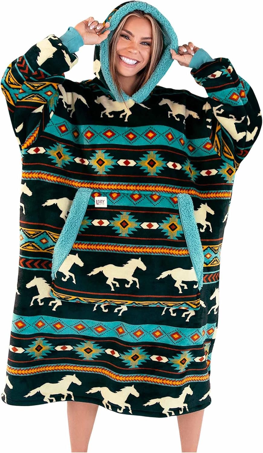 LazyOne Oversized Blanket Hoodie, Oversized Hoodies for Women and Men, Wearable Blankets