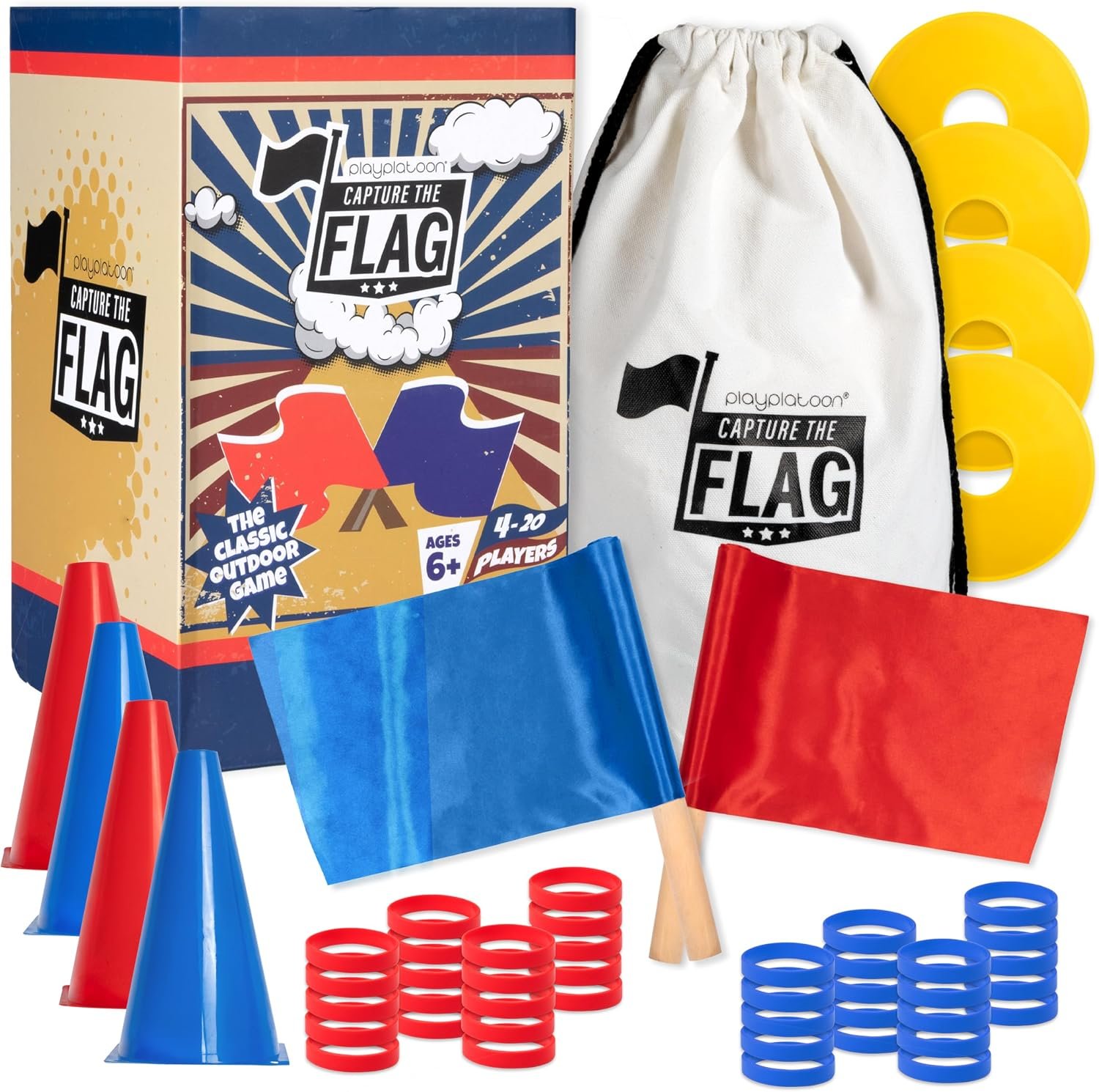 Play Platoon Capture the Flag, Traditional Original 20 Player Set