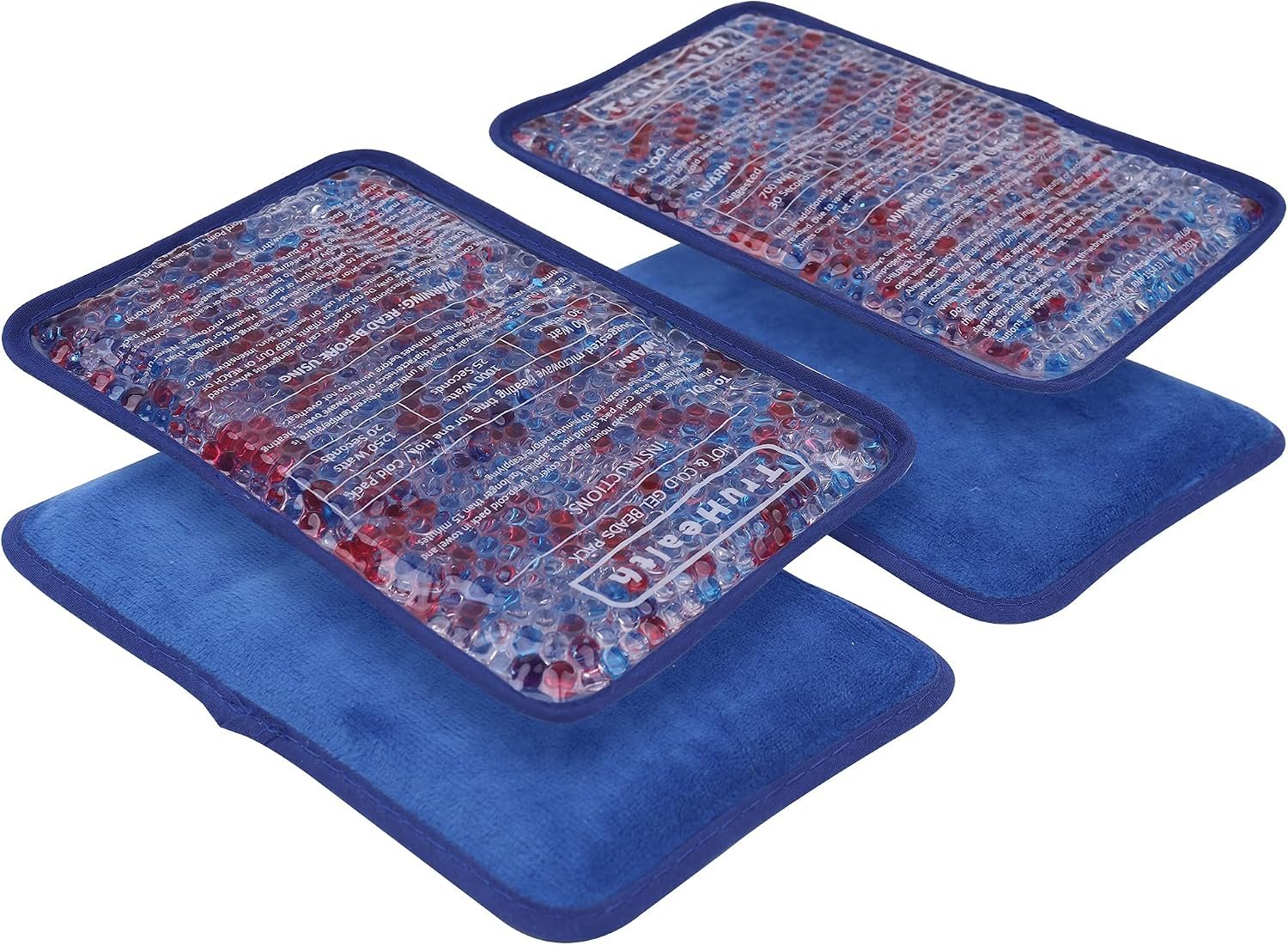 Ice Packs for Injuries, Gel Bead Hot and Cold Compress, 2-Pack