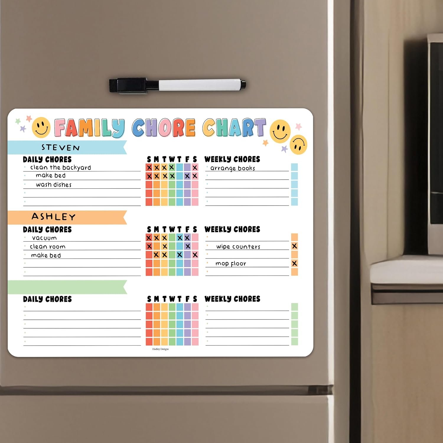 Magnetic Chore Chart for Kids Multiple Kids, Chore Board Adults and Teens
