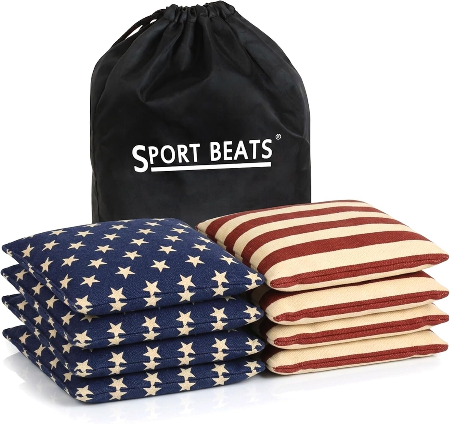 SPORT BEATS Cornhole Bags Set of 8 – Regulation 6″x6″ 14-16 oz