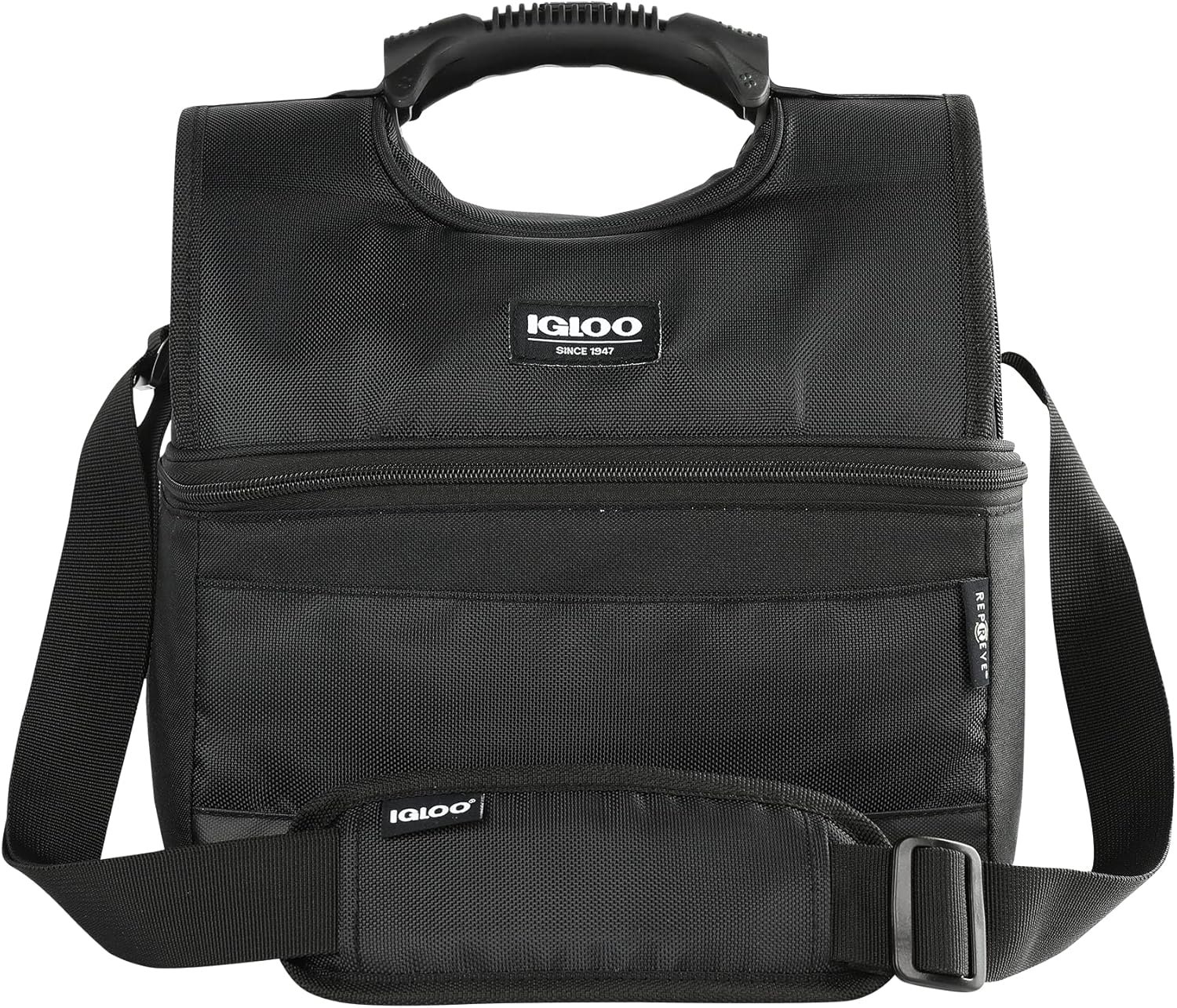 Igloo Gripper Soft Sided Cooler Bag | Insulated Dual Compartment Lunch Cooler