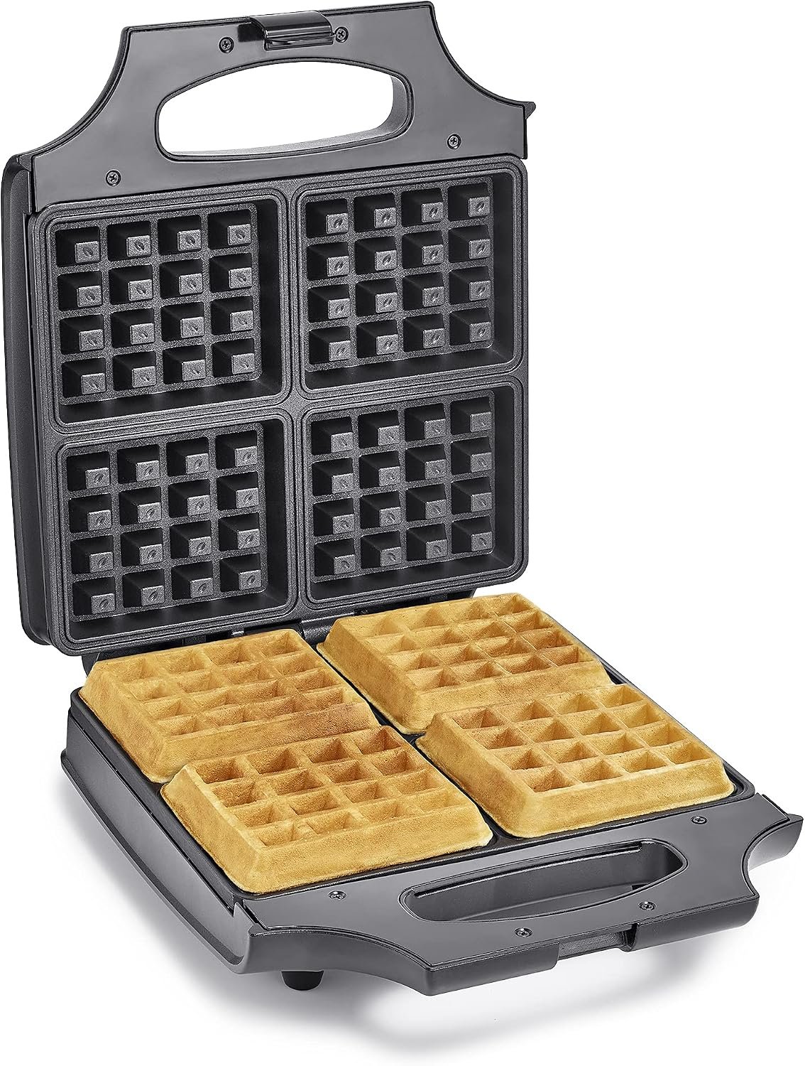 bella Waffle Maker, Non-stick, Extra Large Plates, Stainless Steel/Black