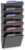 MINDEPOT 6 Pockets Acrylic Wall File Organizer, Wall File Holder Black