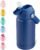 Kerilyn 12oz Kids Water Bottle, Stainless Steel Insulated Water Bottle, Toddler Cup with Straws Leak-Proof, Kids Water Bottles for School Boys Girls, BPA Free, Blue