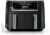 Ninja DZ550 Foodi 10 Quart 6-in-1 DualZone Smart XL Air Fryer with 2 Independent Baskets, Thermometer for Perfect Doneness, Match Cook and Finish to Roast, Dehydrate and More, Black