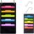 GUMIKE Hanging Wall File Organizer 5 Pocket with 2 Hooks (BLACK)