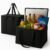 2-Pack, XL-Large Insulated Grocery Shopping Bags, Black, Reusable Bag