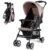 Baby Joy Lightweight Stroller, Compact Toddler Travel Stroller for Airplane, Infant Stroller w/Adjustable Backrest/Footrest/Canopy, 5-Point Harness, Storage Basket, Easy One-Hand Fold, Coffee