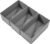 Bructhun Sock Drawer Organizer 3 Pack – Collapsible Fabric Storage Bins for Underwear Divider, Small Closet Organizers with 3 Compartments, Gray