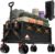 Collapsible Wagon Cart with Wheels Foldable – Folding Utility Heavy Duty Wagons Carts for Grocery Sports Garden Shopping Camping Wheelbarrows (Black200L)