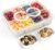 Snackle Box Container, Travel Snack Box, Divided Serving Tray with Lid