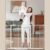DEARBB Extra Wide Baby Gate Ultra Narrow Spacing 30.11-77.36″ Pressure Mounted Double Lock Swing Auto Close Walk Through Metal Safety Pet Gate for Stairs and House Doorway Kitchen