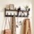 Delamu 29″ Wall Mounted Coat Rack with Shelf, 4 in 1 Wall Shelf with 11 Hooks, Entryway Coat Hanger Wall Mount for Living Room and Bedroom, Black