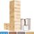 GoSports Giant Wooden Stacking Game – Stacks Up to 5 ft – Choose Brown Wood Stain, Gray, Natural, Stars & Stripes, or Tropical Hardwood – Toppling Tower