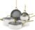 White 10 Piece Ceramic Cookware Set | Pots Pans for Family Meals