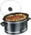 Hamilton Beach Slow Cooker with 3 Cooking Settings, Dishwasher-Safe Stoneware Crock & Glass, 8-Quart Built-In Lid Rest, Black