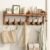 Evermagin 29″ Coat Rack Wall Mount with Shelf & 11 Hooks, Entryway, Brown