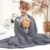 Weighted Blanket 7lbs, 40″x60″, Twin Size Cooling Heavy Throw Blanket for 60-90lbs, Microfiber Soft Big Blankets Weighted Comforter, Grey