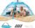 Pop Up Beach Tent Sun Shelter – Easy Set up in 3S Instant, Tents for 4/5 Person Beach Umbrella Sun Shelter Shade, UV 50+ Protection, Wind Resistant, Lightweight Portable Baby Tents Shade for Family