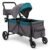 Jeep Sport All-Terrain Stroller Wagon by Delta Children – Includes Canopy, Parent Organizer, Adjustable Handlebar, Snack Tray & Cup Holders, Grey/Blue Moon