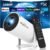 Mini Projector Support 1080P, 200 Ansi Home Movie Projector Portable Projector with Wifi and Bluetooth, Automatic Keystone Correction, 180°Rotatable, Compatible with HDMI USB PC Laptop