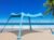 Family Beach Tent Canopy Sun Shade, Pop Up Grande Beach Tent Sun Shelter Stability 4 Poles with Portable Carry Bag Outdoor Shade for Fishing Backyard Camping