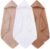 Sunny zzzZZ Muslin Hooded Baby Bath Towels – 3 Pack 100% Cotton Soft Low-Saturation Pastel Towels Including Classic White for Newborns, Infants, Toddlers – 32×32 Inch – Light Bean Paste and White