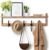 Tatub 29” Coat Rack Wall Mount with Shelf, Wood Wall Hooks with Storage, Entryway Shelf with 5 Hangers for Bathroom, Living Room, Bedroom, Rustic Brown