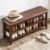 XKZG Shoe Rack Bench Wooden Shoe Storage Bench Entryway Bench, Brown, 39.4″