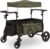 Jeep Deluxe Wrangler Stroller Wagon with Cooler Bag and Parent Organizer by Delta Children, Black/Green
