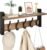 Optish Coat Rack Wall Mount with Shelf, 17.1 Inch Coat Hanger, Entryway Wall Key Holder, Hat Rack for Walls, Shelf with 5 Coat Hooks, Purse Hanger for Wall (Brown)