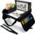 Kids Travel Tray for Car Seat, Carseat Table Tray for Kids Road Trip Activities, Car Trays for Kid Roadtrip Essentials, Toddler Lap Desk Organizer for Airplane – Black