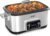 Sunvivi 8 Quart Slow Cooker Roaster Oven, 12 in 1 Programmable Multi-Cooker with Digital Timer, Temp Control, Keep Warm, Removable Non-stick Aluminum Pot & Dishwasher-Safe Glass Lid, Stainless Steel