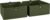 RiverRidge Folding Storage Bins – 2-pack of 5in Tall Olive Cubes