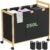 Homykic 250L Laundry Sorter with Wheels, 3-Section Laundry Hamper, Black